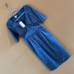 NWT TEMPERLEY LONDON bluebird silk cocktail dress seamed bust sz6 (10UK) $$1,360